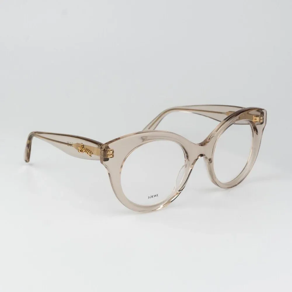 Loewe CURVY Women Eyeglasses Brown Round LW50074I 057 NEW AUTHENTIC